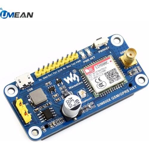 GSM GPRS Bluetooth HAT Shield board sim800c sim card module supports SMS DTMF HTTP for Raspberry Pi 4 model B 2B 3B 3B+ Zero W