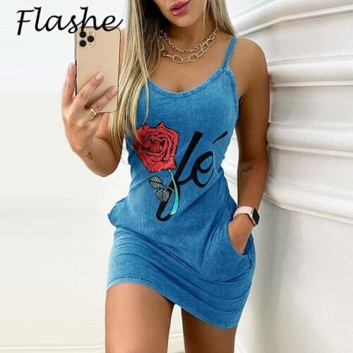 Sexy Women Floral Print Party Dress 2021 Spring Summer Retro Round Neck Slim Mini Dress Women Elegant Sleeveless Lady Dress