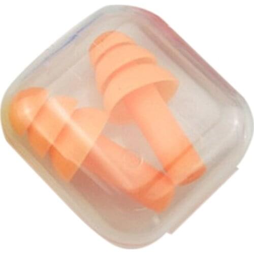 1 Pair Blue Spiral Solid Convenient Silicone Ear Plugs Anti Noise Snoring Earplugs Comfortable For Sleeping Noise Reduction