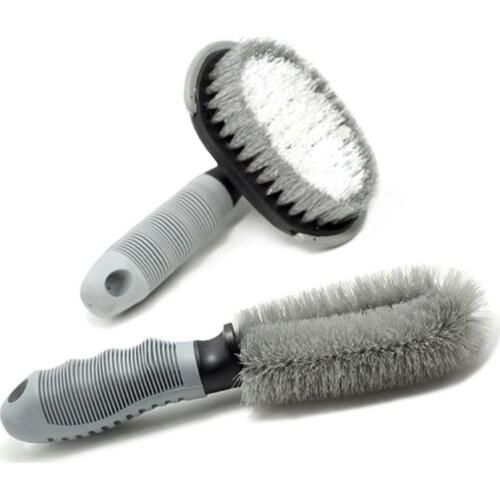 1pc Car Vehicle Motorcycle Wheel Hub Tire Rim Scrub Brush Washing Cleaning Tool