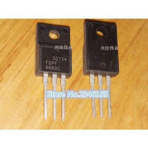 10PCS FQPF6N60C TO-220 6N60C 6N60 TO220 FQPF6N60 TO-220F new MOS FET transistor