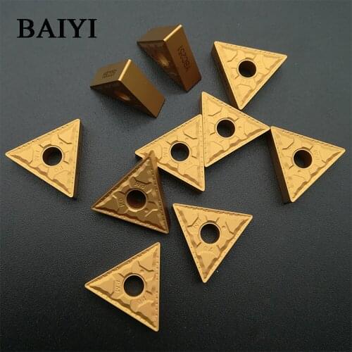 10PCS TNMG160404-PM YBC251 Cemented Carbide inserts TNMG160404 Cutter Turning tools Carbide insert