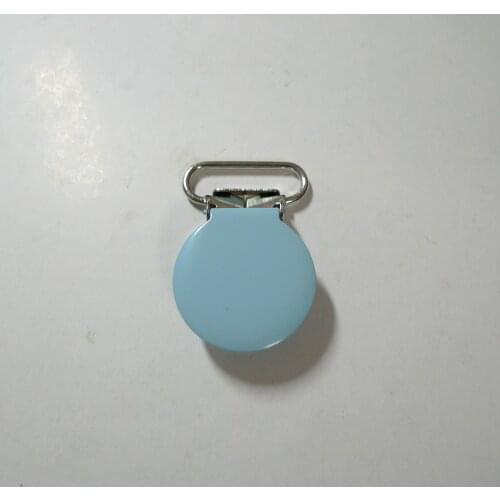 25pcs 20mm 3/4" #11 BABY BLUE Round Pacifier Clips