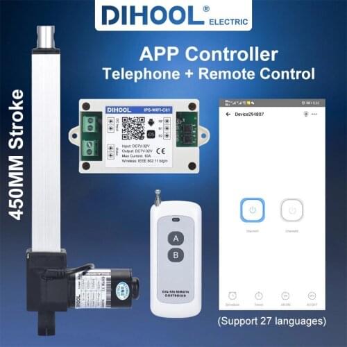 450MM Stroke Tubular Motor Linear Actuator Motor 24v Car Electric Tailgate Telescopic Rod Medical Bed Massage Table Actuators