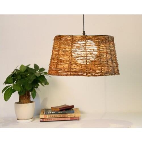 American natural rattan art hand-made pendant light North Europe rural classic lamp for vestibule&corridor&porch&studio LDK013