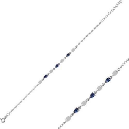 KUTAYDAN 925 Sterling Silver Zircon Stone Bracelet