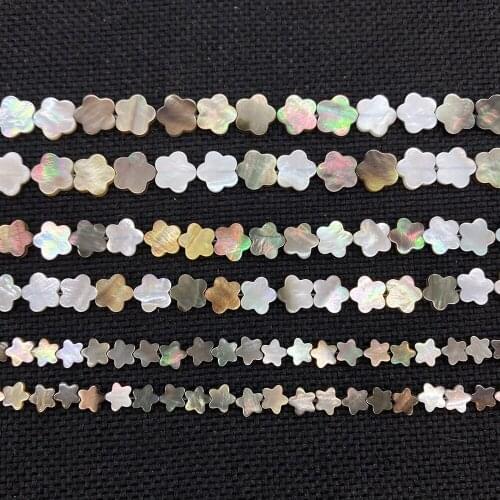 Natural Shell Loose Beads Strand Black Shell Flower Shape Plum Blossom Wintersweet Shape 6/8/10/12mm Size Jewelry Accessories