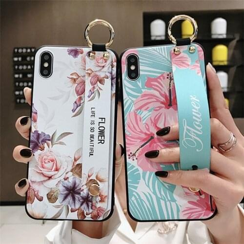 Wristband Strap Case For Huawei P40 Lite Case P30 pro Cover Stand Silicone Holder Cover For Huawei Nova 4e 7i 6se P40 pro Case