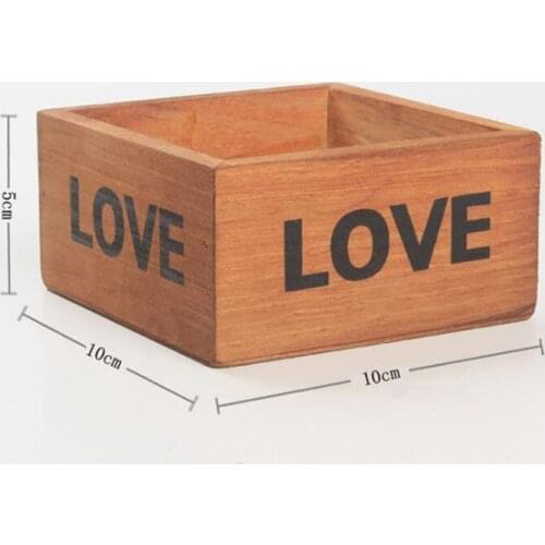 Wooden decorative vintage storage boxes Retro Style Wooden Succulent Plants Handmade Square Flower organizer Box Case F20173251