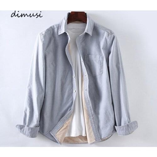DIMUSI Mens Denim Shirts