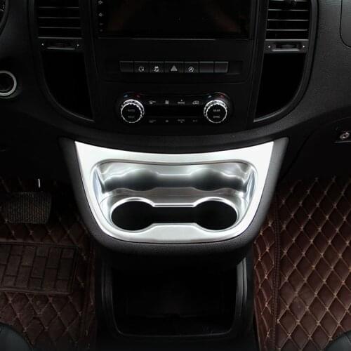 For Mercedes-Benz Vito (W447) 2014-2016 2017 2018 New Style Matte Accessories Matte Interior Water Cup Holder Cover Trim Frame