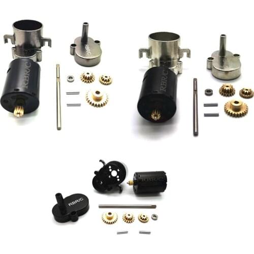 For WPL D12 1/10 RC Truck Car Upgrade Parts Metal Transmission Gearbox Gear Box with Metal Gear Set Accessories