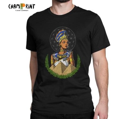 Egyptian Queen Nefertiti T Shirt Men Cotton Leisure T-Shirt Ancient Egypt Mythology Tee Shirt Short Sleeve Clothing 4XL 5XL 6XL
