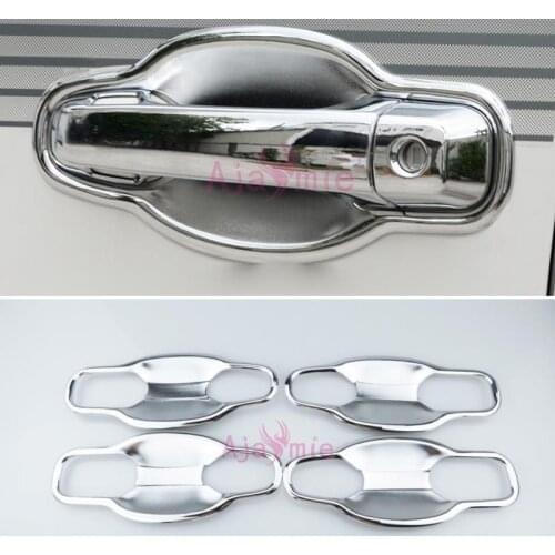 Chrome Car Styling Door Handle Bowl Insert Trim Panel Overlay Frame Kit 2016 2017 2018 For Toyota Land Cruiser 200 Accessories