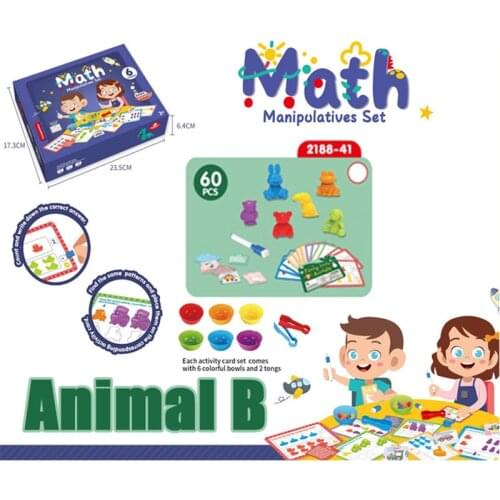 JINLETONG Montessori Educational Toys Counting Cartoon Sorting Match Game Montessori Toys Rainbow Color Sort Sensory Toys