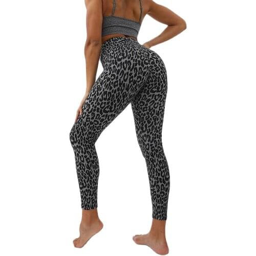 Leopard Yoga Leggings Sport Women Fitness Gym Pants Stretchy High Waist Skinny Yoga Pants Gym Leggings Women Trousers