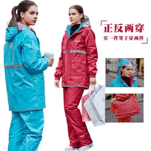 Hooded Waterproof Raincoat Jacket Outdoor Women Poncho Raincoat Hiking Electric Motorcycle Ropa Para Lluvia Rain Clothes EA60YY