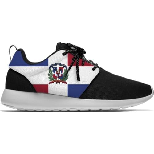 Dominican Republic Flag Patriotic Fashion Classic Sport Running Shoes Casual Breathable Lightweight 3D Print Men Women Sneakers