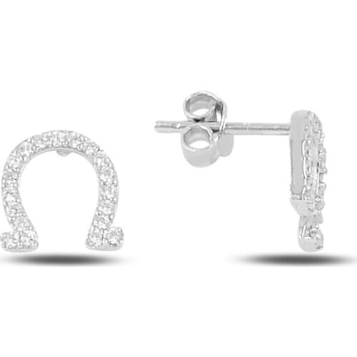 Silver Horseshoe Earrings