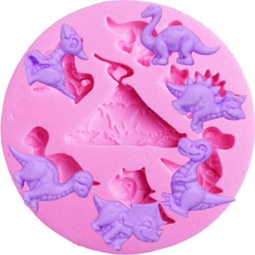 Cake Mold Multiple Dinosaurs Fondant Silicone Mold Chocolate Biscuit Cake Decorative Mold DIY Baking Tools Cake Decoration Mould