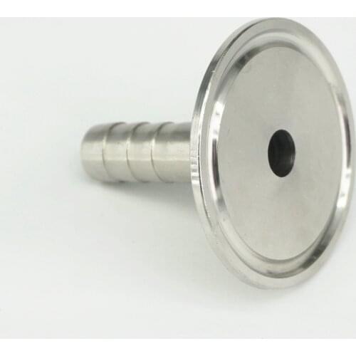 12mm Tube Barbed- Tri Clamp 1.5" Ferrule O/D 50.5mm 304 Stainless Steel Sanitary Ferrule Clamp Pipe Connector Fitting