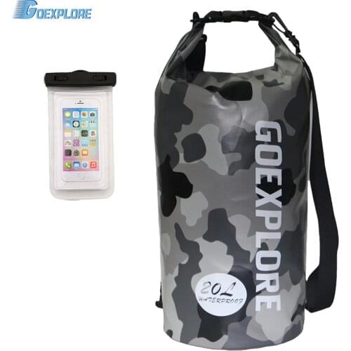 Goexplore Dry Bag 20L Waterproof Rafting Diving Folding River Trekking Outdoor gym Swimming Backpack 2019 Lightweight Portable