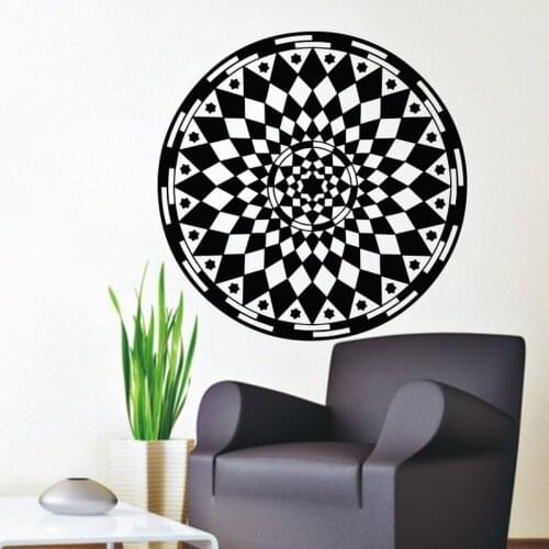WJWY Mandalas Flower Wall Stickers Yoga Pattern Art Design PVC Sticker Wall Decals Home Decor Bedroom Wall Art Murals