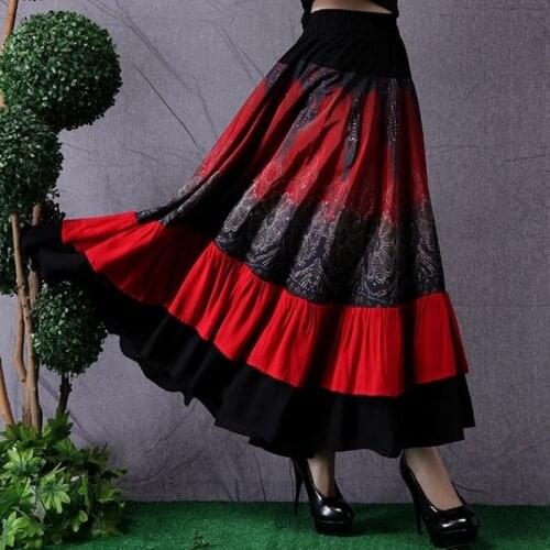 Floral A-Line WomenS Maxi Skirt Elastic High Waist Sashes Vintage Pleated Womens Skirts 2020 Summer Fashion Clothes Female 0703