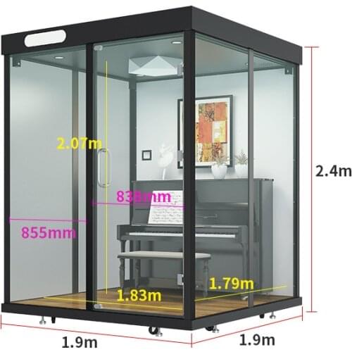 Soundproof Glass Piano Guitar Room Removable Garden Prefabricated House INS Live Practice Room Music Mute Bar
