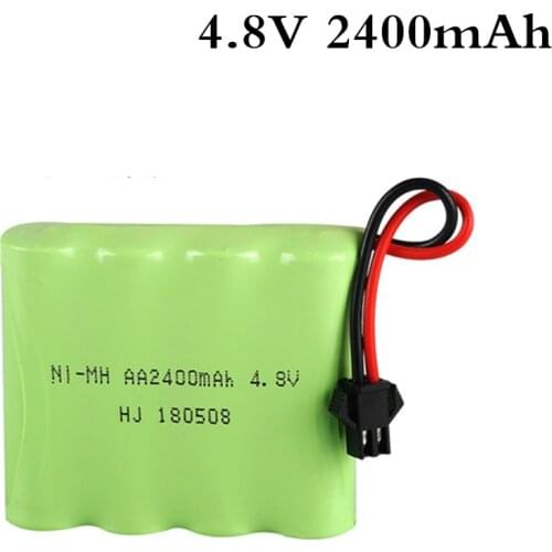 1-10PCS 2400mah Ni-Mh 4.8V AA rechargeable battery pack AA cell for RC Car helicopter toys led light cordless phone SM plug