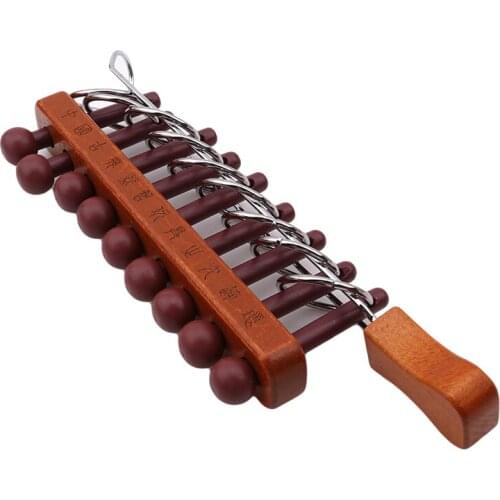 1Pc Wooden Chinese 9 Linked Rings Puzzle Game Children Brain Teaser Game Toy Chinese Traditional Wooden Burr Lock Puzzles Toys