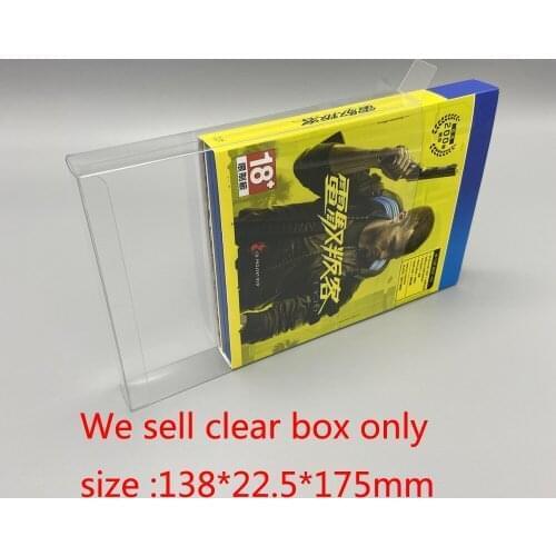 10pcs Clear box For PS4 Cyberpunk 2077 game card Transparent Collection Display Box storage box PET protective box