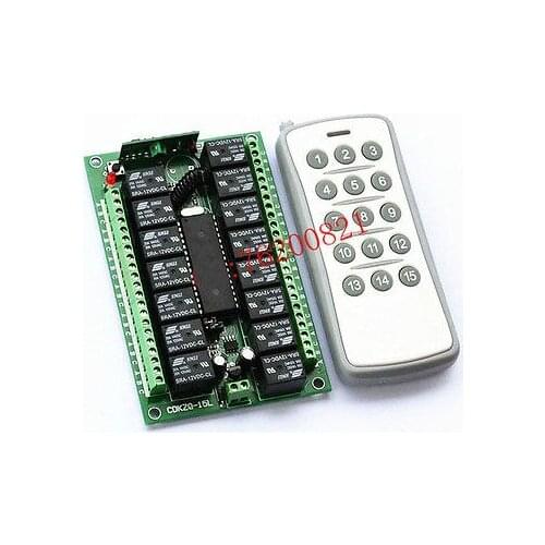 12v relay 15CH wireless RF Remote Switch Transmitter Switch+ Receiver F/LED LAM