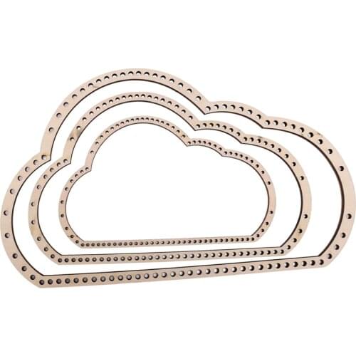 HOT 3Pcs Wooden Cloud Shape Knitting Loom DIY Craft Weaving Tool Hand Knitted Machine for Handmade Wall Hanging Kids Children To