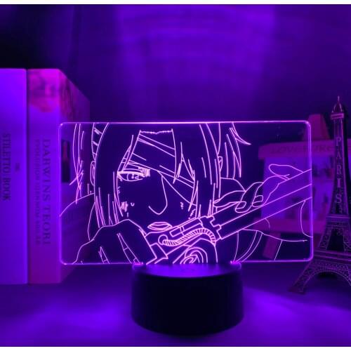 Anime 3d Lamp Attack on Titan Hange Zoe Light for Bedroom Decoration Kids Gift Attack on Titan LED Night Light Hange Zoe