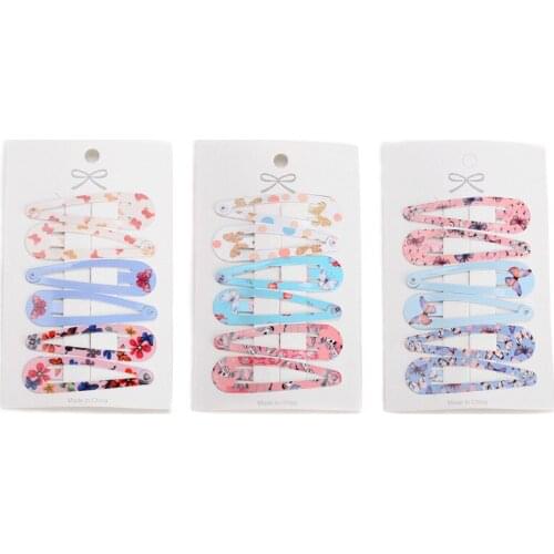 6Pcs European American Butterfly BB Hairpins Kids Baby Girls Hair clip Headdress Children Women Hair Accessories