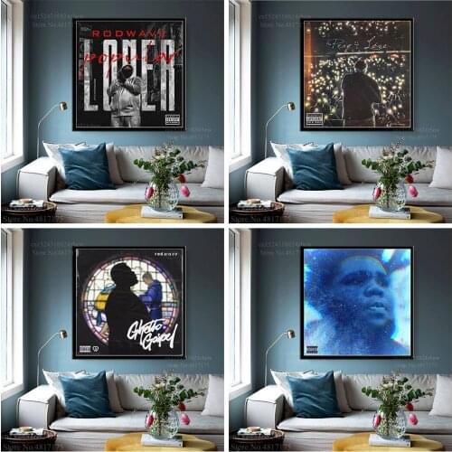 Rod Wave Poster Rapper Singer Music Album Ghetto Gospel Pray 4 Love PTSD Canvas Painting Wall Art Posters and Prints Home Decor