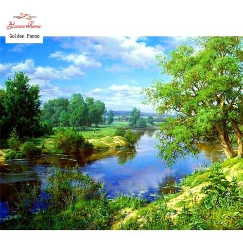 Diamond Mosaic Diamond Embroidery Scenic Full Diamond Painting Cross Stitch Trees Picture Of Rhinestones Home Decoration 12