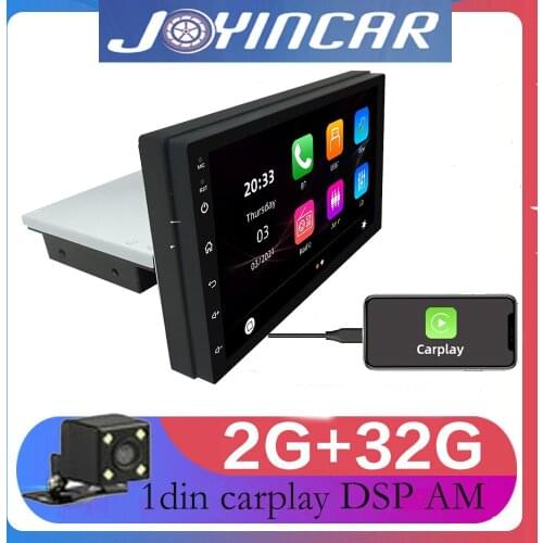 1DIN Car Radio 7 inch Touch Screen Multimedia Video Player Bluetooth USB Audio System for Apple Carplay Auto DSP RDS MP5
