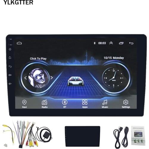 2 Dins 10.1 Inch GPS Android Smart Car Multimedia Player Touchable HD Screen Bluetooth Wifi Car Assistant Steering Wheel Control