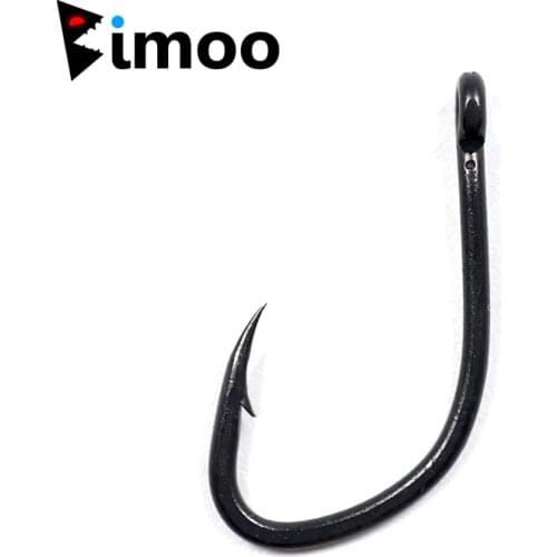 Bimoo 20pcs Coating Carp Fishing Hook Specimen Sharp Carp Rig Hooks Matt Black V Shape size 4 6 8