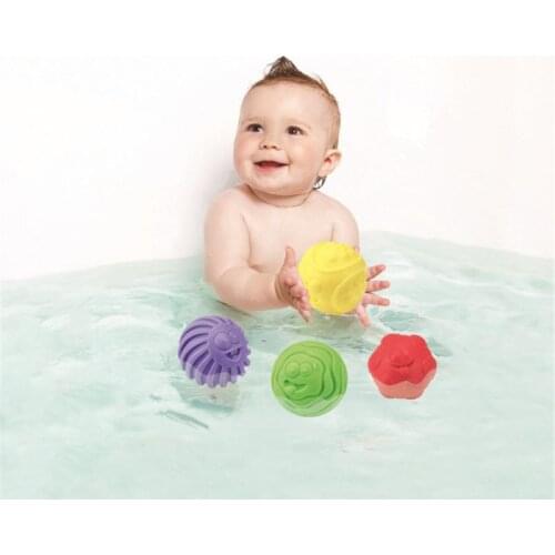 Baby 3D Tactile Ball Soft Rubber Multi-texture Hand Grasping Ball Baby Perception Learning To Crawl Massage Toy Ball