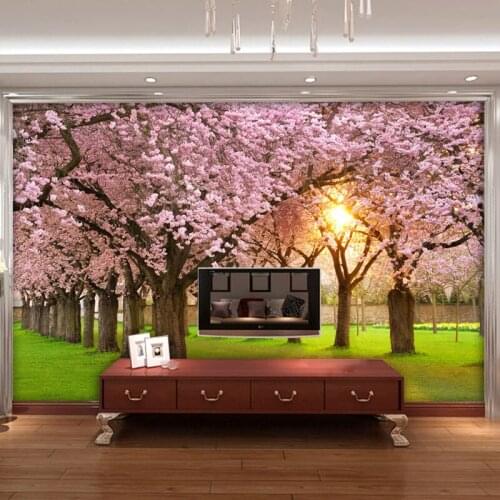 Photo Mural papel de parede Landscape Flower Wallpaper Backdrop Wallpaper Living Room Bedroom Murals 3D