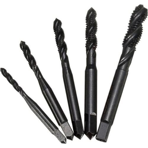 GTBL 5pcs M3 To M8 Nitride Screw Tap Metric Spiral Hand Thread Screw Tap Spiral Hand Thread Tap Screw Spiral Point Thread Metric