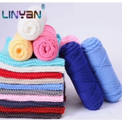 3 balls Lover knit Cotton yarn for crochet 4mm thickness Hand knitting line Milk cotton thread Children baby Crochet thread ZL25