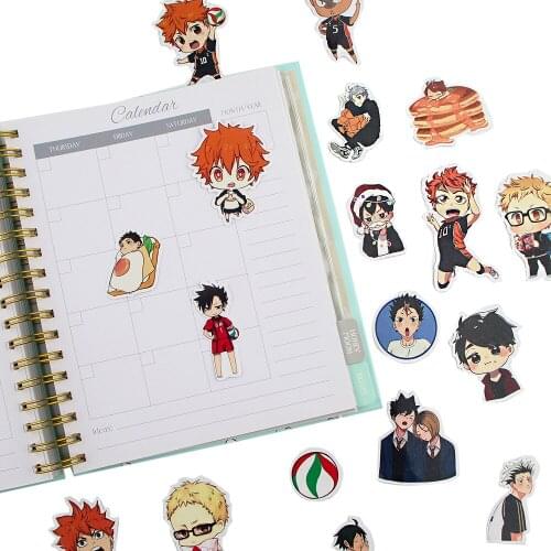 JY176 36pcs/set Anime Volleyball Boy Sticker Skateboard Laptop Motorcycle Luggage Graffiti Waterproof Kid Sticker