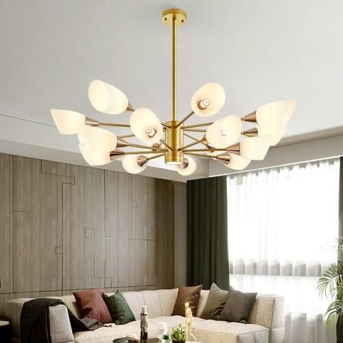 New Nordic creative minimalist living room chandelier atmosphere designer simple postmodern restaurant bedroom lamps 110-240V