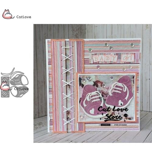 Lovely Baby Shoes Metal Cutting Dies Stencils For DIY Scrapbooking Paper Card Decorative Craft Dies Embossing Die Cuts New 2019