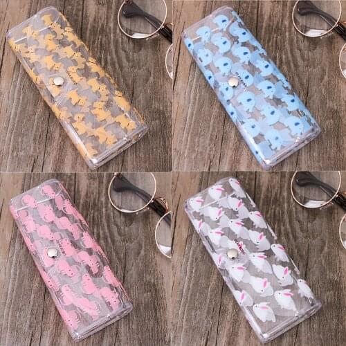 Cartoon Cute Travel Women Transparent PVC Eye Glasses Box Bag Case Protection Holder Carry Box Eyewear Accessories Animal