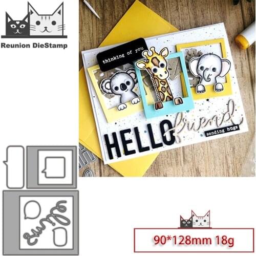Reunion New Design Craft Metal Die Cuts Photo Frame Card Set Cutting Die Scrapbooking Album DIY Paper Card Embossing Stencils